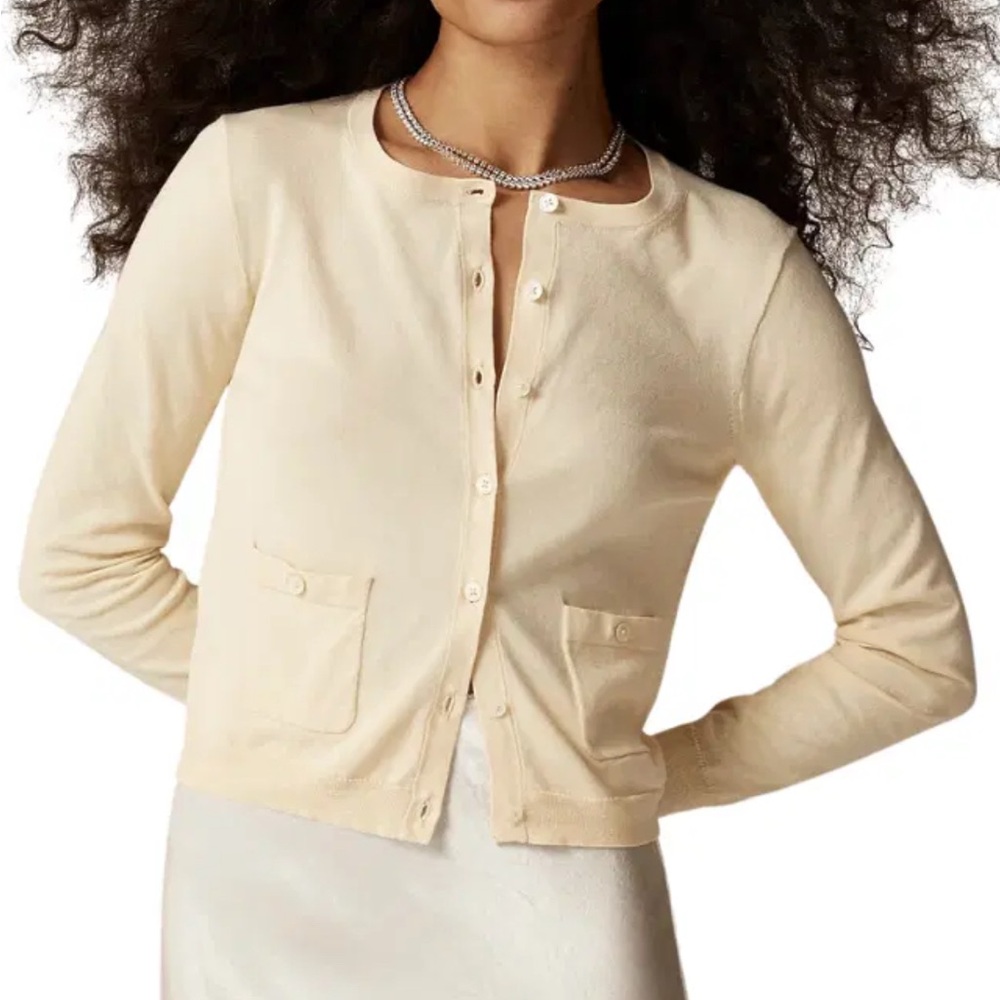 J. Crew Pale Yellow Cardigan